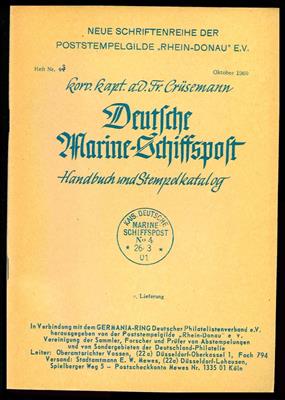 D. Marineschiffspost: Handbuch und Spez. Kat. (12 Broschüren) sowie Buch D. U-Boote, - Briefmarken