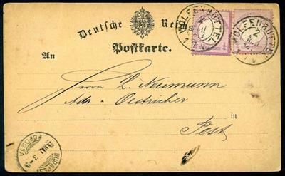 D.Reich Nr. 16 (2) auf Karte - Nr. 29a - Briefmarken