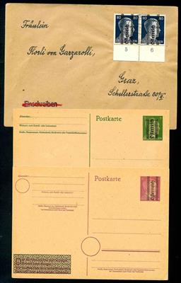 Österr. 1945 - Grazer Aushilfsausg. 80 Pfg. Paar - Kožešiny Známky