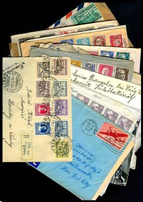 Partie Belege Europa und USA -dabei div. aus 1945/1946 wie zensur. Post aus Frankreich nach Wien, - Briefmarken