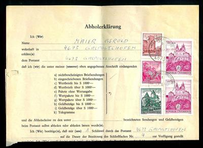 Partie frankierte - gefaltet Postformulare aus Oberösterreich - Stamps