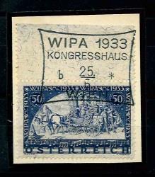 Briefstück - WIPA Faser vom Bogenoberrand - Briefmarken