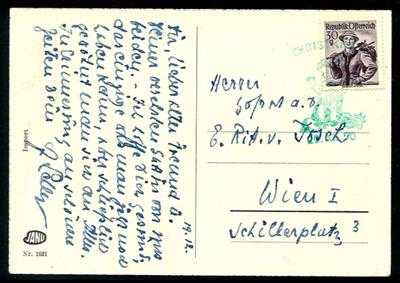 Poststück - Christkindl 1950, - Známky