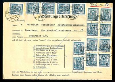 Poststück - Partie frankierte, gefaltet Postformulare aus Oberösterreich - Známky