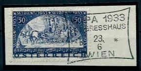 Briefstück - WIPA Faser mit Kongresshaus - Sonderstempel "b" vom 23.6. auf Briefstück, - Briefmarken