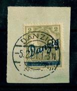 Danzig Briefstück - 1920 Freimarke - Stamps