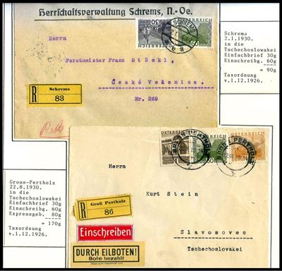 Poststück/Briefstück - Österr., Partie Poststücke I. Rep. alle mit Bezug WALDVIERTEL - Stamps