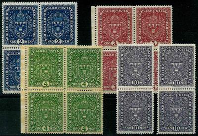 ** - Österr. 1916 Freimarken 4 Sätze - Briefmarken