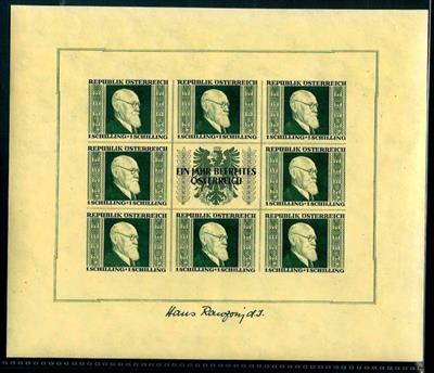 ** - Österr. 1946 "Renner-Block" 4 Kleinbögen komplett, - Stamps