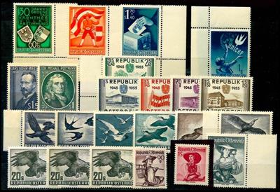 ** - Partie Österr. II. Rep. mit Flug 1950/53 - 1S Rot, - Briefmarken