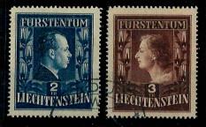 gestempelt - Liechtenstein Nr. 304B und 305B, - Francobolli