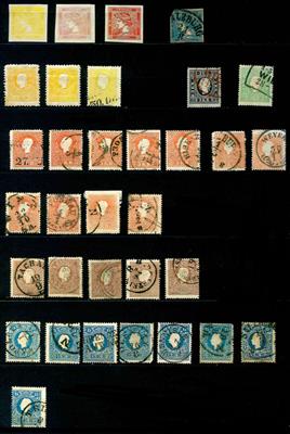 gestempelt - Partie Österr. ab Ausg. 1850 - u.a. Entwertungen, - Stamps