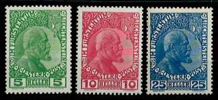 Liechtenstein ** - 1915 Freimarken normales Papier Serie komplett, - Briefmarken