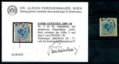 gestempelt - Lombardei-Venecien Nr. 5 M III, - Stamps