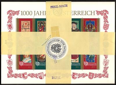 ** - Österr. - Partie Blöcke 1000 Jahre Österr. aus 1996, - Briefmarken