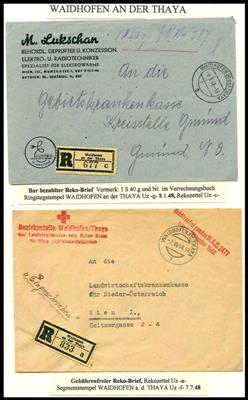 Poststück/Briefstück - Partie Heimatbelege meist Waidhofen/Thaya ab Vorphila, - Briefmarken