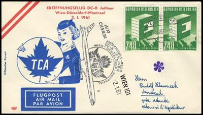 Poststück - Österr. AUA - Flüge 1958 bis - Briefmarken