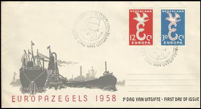Poststück - Partie FDC's Europa-Motive ca. 1956/1973, - Briefmarken