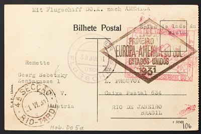 D. Flugpost - 1931 DO-X Erster Überseeflug Lissabon-Rio De Janeiro mit allen SpezialStempeln, - Briefmarken