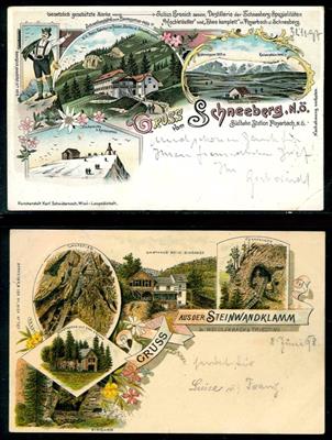 Partie Ansichtskarten Österr. Natur/Alpenmotive, - Briefmarken