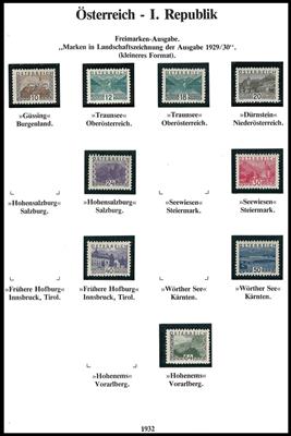 */** - Sammlung Österr. 1922/1937, - Briefmarken