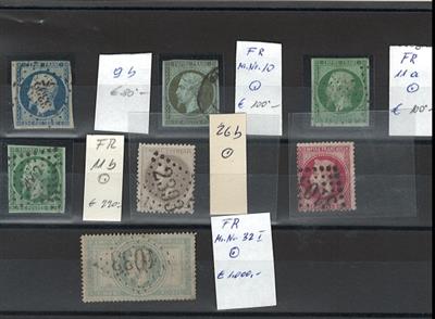 gestempelt - Alt-Frankreich 16 bessere W. in versch. Erh., - Stamps