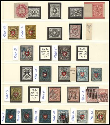 gestempelt - Schweiz Sammlung Reyon-Marken meist in guter Durchschnittserh., - Stamps