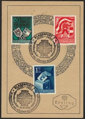 ö 2. Rep Poststück - 1950 Kärntner Volksabstimmung, - Stamps