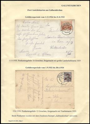 Poststück - Ausstellungsteil Mühlviertel "G/H", - Briefmarken