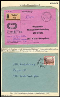 Poststück - Ausstellungsteil Mühlviertel "R", - Briefmarken