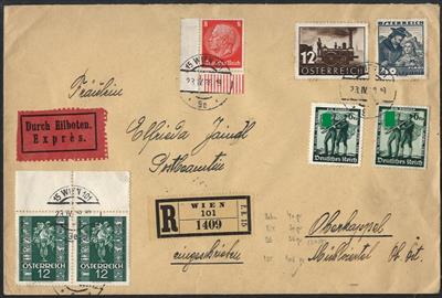 Poststück/Briefstück - Partie Poststücke D.Reich meist ostmark u.a. mit Schuschnigg - Wahlwerbestempel, - Briefmarken
