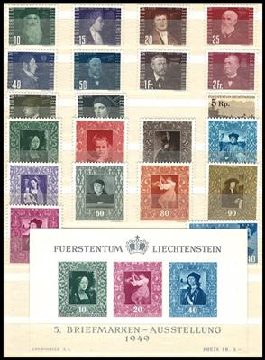 ** - Sammlung Liechtenstein ca. 1945/1985, - Francobolli