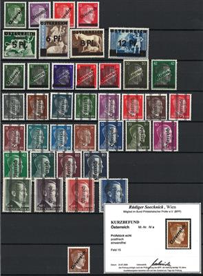 ** - Sammlung Österr. 1945/2001 mit Grazer - Kindheit - Kärnten - Flug 1950/53 - Wiederaufbau II - 10Jahre Rep., - Stamps