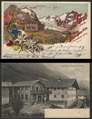 Partie AK Tirol u.a. mit Innsbruck - Waidring - Gasthaus Praxmar in Sellrain, - Stamps