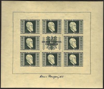 ** - Österr. - RENNERBLOCK, - Briefmarken