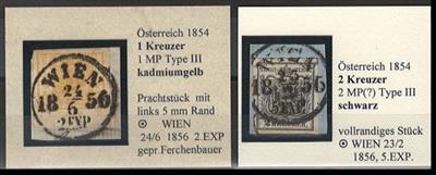Briefstück - Österr. Nr.1 u. Nr.2, - Briefmarken