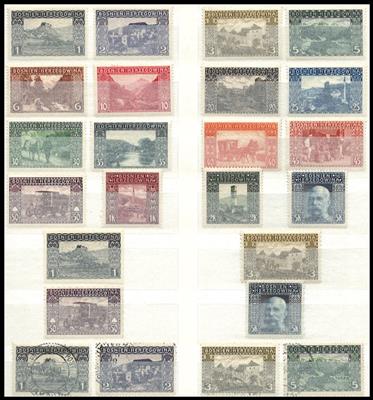 gestempelt/*/** - Sammlung Bosnien tls. * bzw. ** und gestempelt gesammelt u.a. mit Nr. I/XIII **, - Stamps