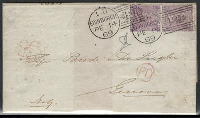 Poststück - Großbrit. Nr.25 a. Brief nach Cadiz, - Briefmarken