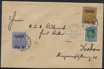 Poststück - Österr. Flugpost 1918, - Briefmarken 2020/01/27 - Realized ...