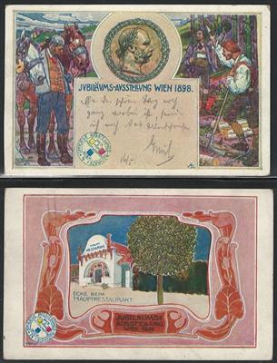 Poststück - Partie AK Österr. Monarchie und D.Reich mit Anlaßkarten, - Briefmarken
