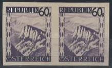 * - Österreich Landschaft 60 Groschen SEMMERING unge - zähntes Paar, - Briefmarken