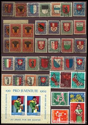 gestempelt/*/** - Partie Schweiz meist ab ca. 1919, - Briefmarken