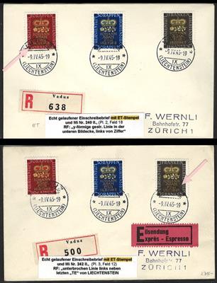 Liechtenstein Poststück - 1933/2014 Partie - Briefmarken