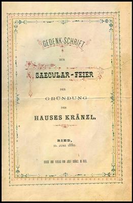 Österreich diverses Poststück - 1880 "Gedenk-Schrift - Briefmarken