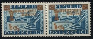 ** - Österr. Nr. 996II (Plattenfehler SCHLANGENKOPF) im waagr. Paar mit Nr. 996, - Stamps