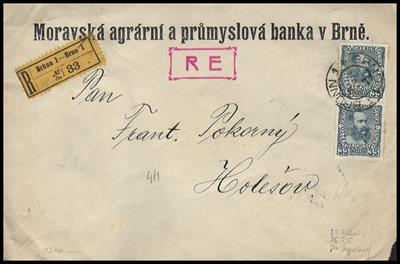 Poststück - Österr Nr. 149 (senk. Paar) auf - Stamps