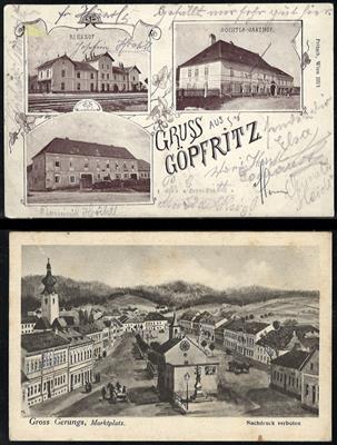 Poststück - Partie AK Bezirk Zwettl mit Göpfritz - G. Gerungs - Allentsteig, - Stamps