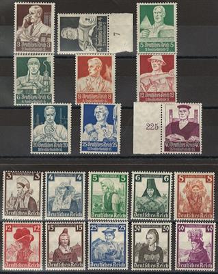 ** - D.Reich Nr. 556/64 und 588/97, - Francobolli