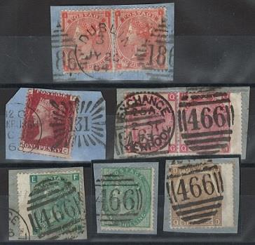 Briefstück - Großbrit. 6 Briefstück mit div. Entwertungen, - Briefmarken