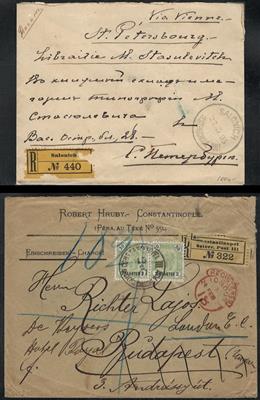 Ö Levante Poststück - 1895/97 Recobrief - Francobolli